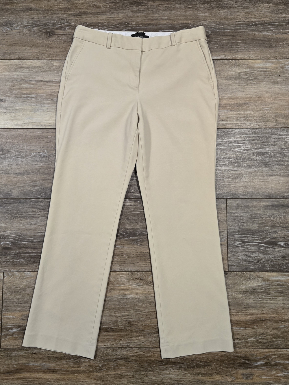 Talbots Freeport Curvy Straight-Leg Beige Dress Pants